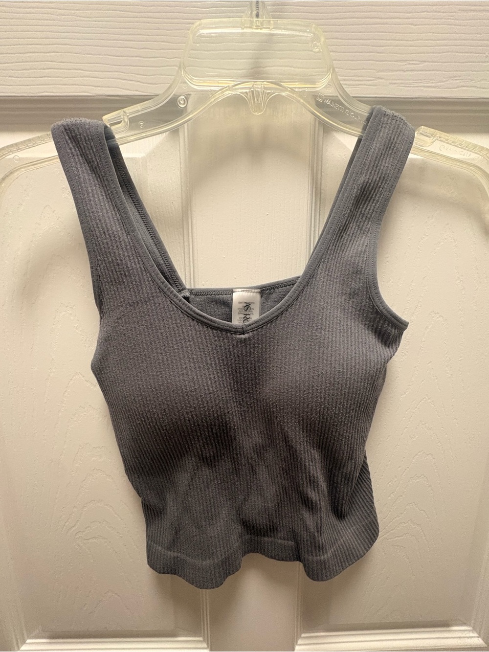 Women’s As Revival Ribbed Scoop Neck CroppedTank Top - Slate Gray